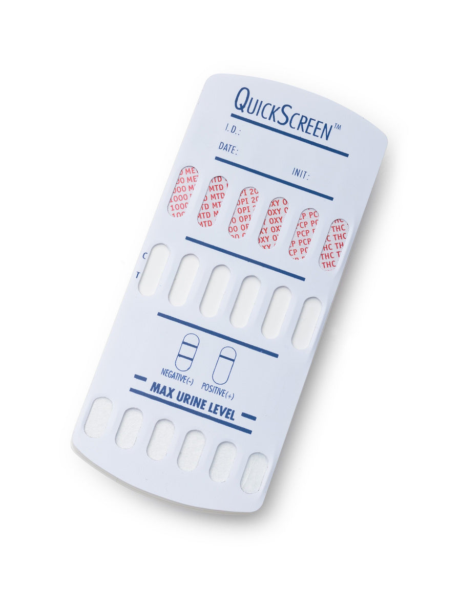 12 Panel QuickScreen Dip Card - 9402 - AMP, BAR, BZD, BUP-10, COC-300, MDMA, MET-500, MTD, OPI-300, OXY-100, PCP, THC + Timer-Countrywide Testing